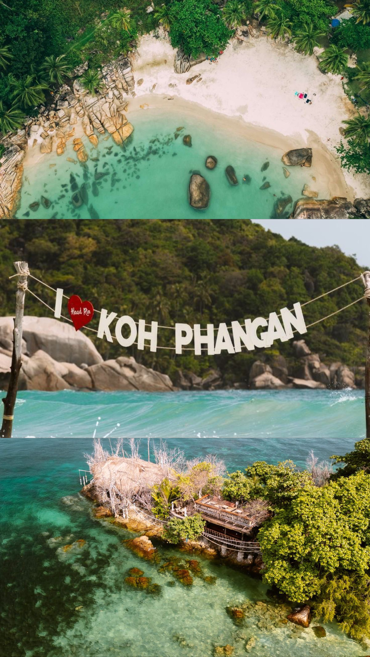 Turquoise coves and tropical scenery around Koh Phangan
