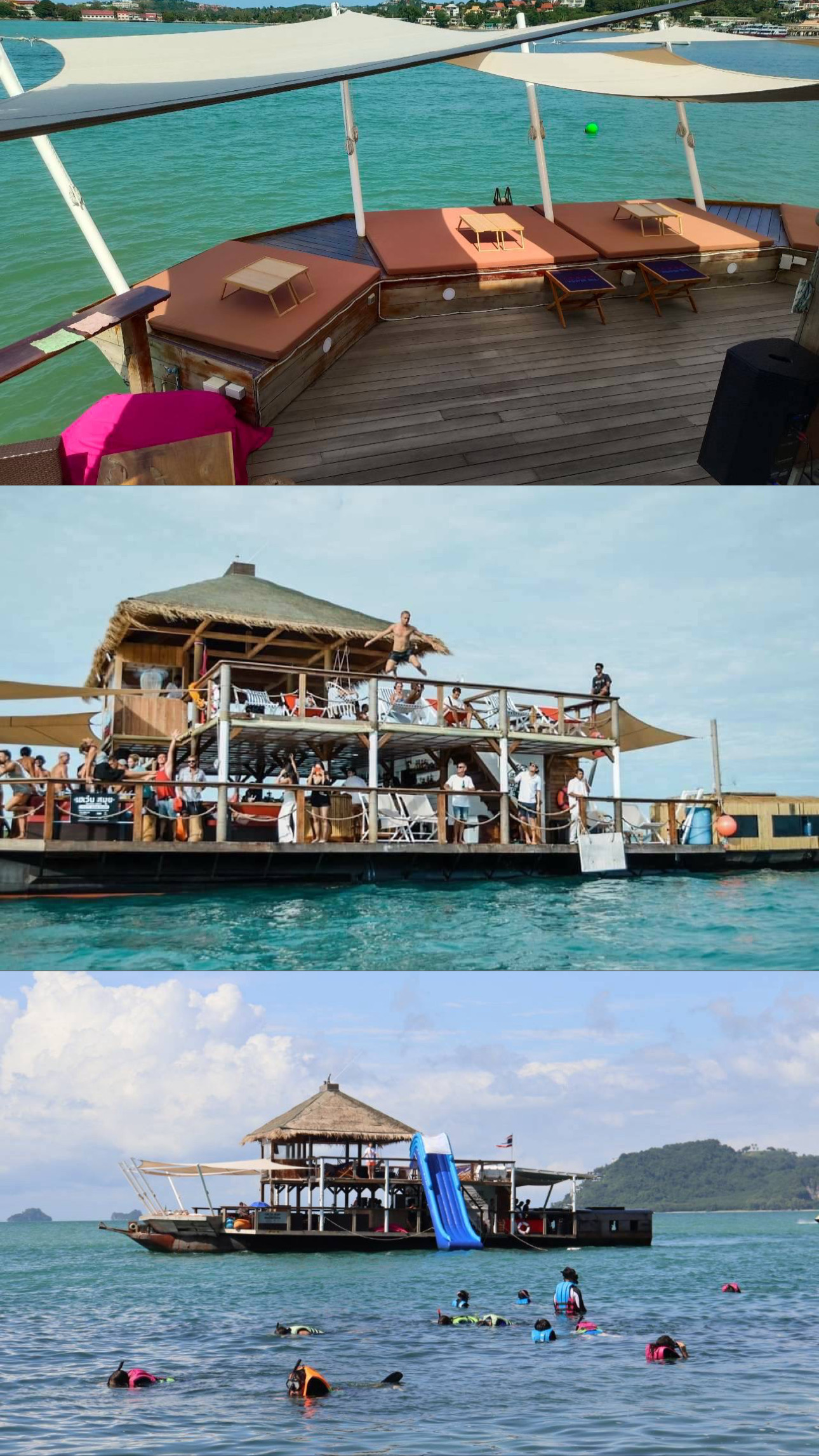 HEAVEN Samui sun deck and snorkeling stop